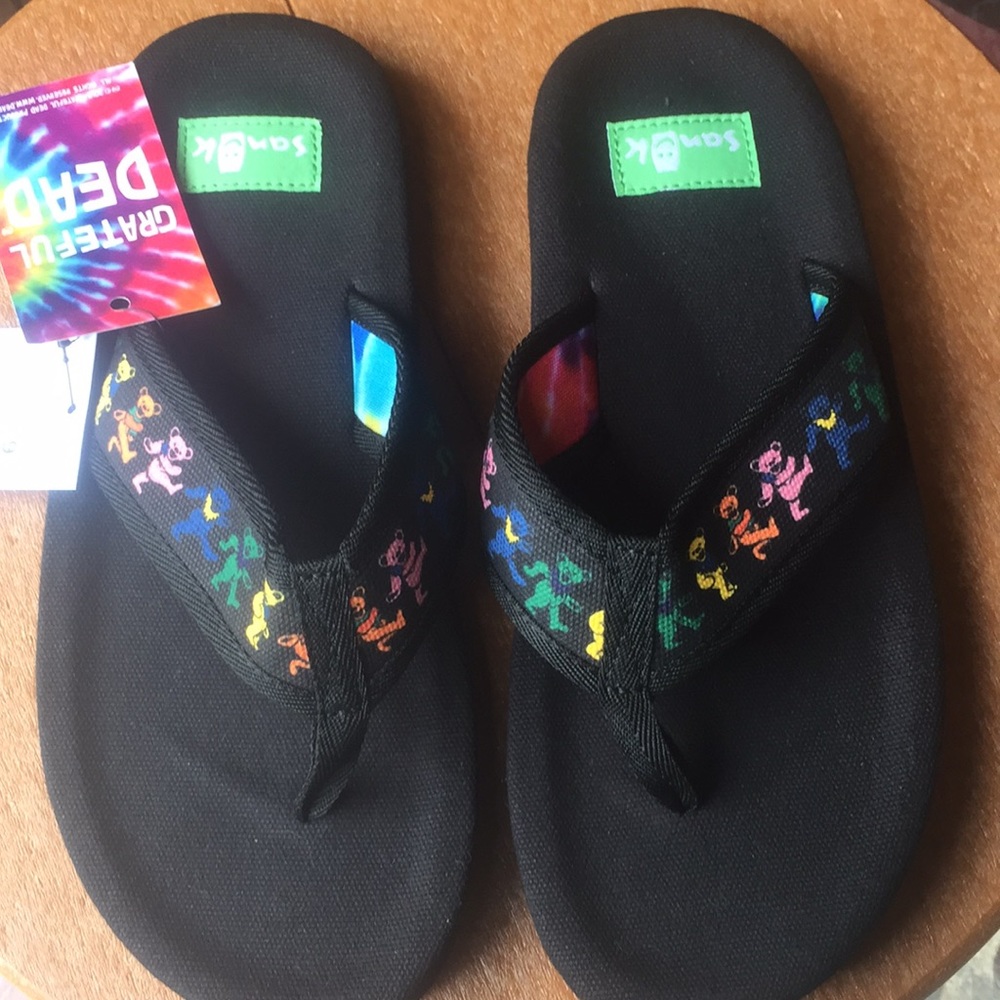 Brand new Grateful Dead women’s flip flops